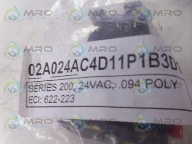 INDUSTRIAL MRO PART# 02A024AC4D11P1B3D1 VALVE *NEW IN FACTORY BAG*