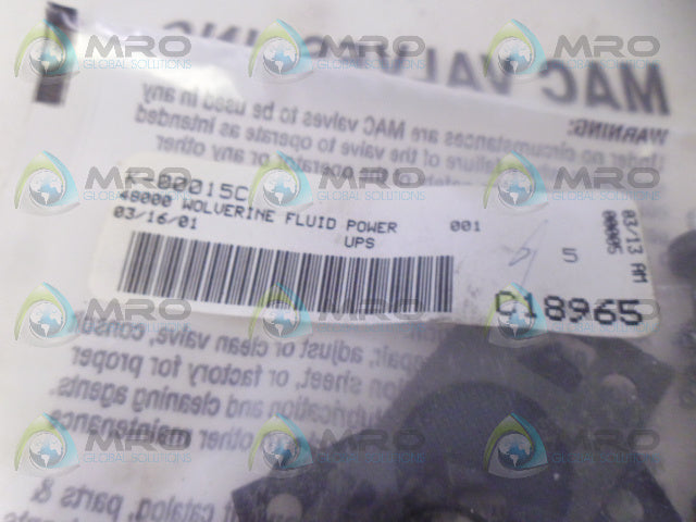 MAC K-00015C SOLENOID VALVE REPAIR KIT * NEW IN FACTORY BAG *