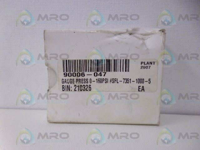 BAUMER EN837-1 CI.1,6 PRESSURE GUAGE 0-160 PSI *NEW IN BOX*