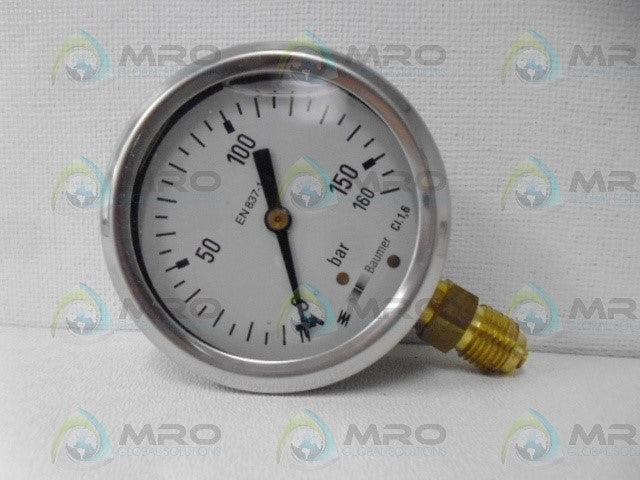 BAUMER EN837-1 CI.1,6 PRESSURE GUAGE 0-160 PSI *NEW IN BOX*