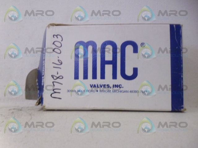 MAC 82A-BC-000-TM-DDAP-1DK SOLENOID VALVE *NEW IN BOX*