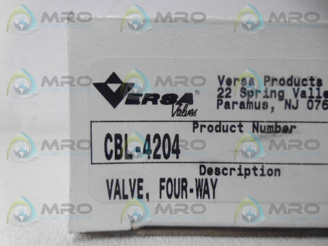 VERSA CBL-4204 4-WAY VALVE *NEW IN BOX*