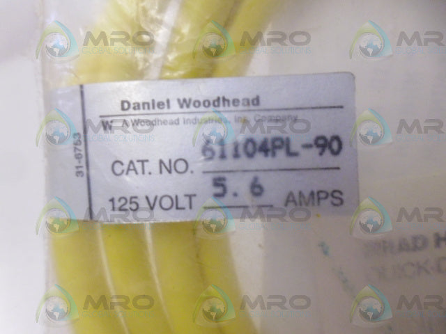 DANIEL WOODHEAD MINI-CHANGE 61104PL-90 CORDSET *NEW IN FACTORY BAG*