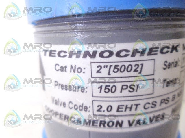 TECHNO 50002 CHECK VALVE 2" *NEW NO BOX*