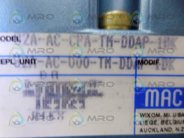 MAC 82A-AC-CPA-TM-DDAP-1DK SOLENOID VALVE *NEW NO BOX*