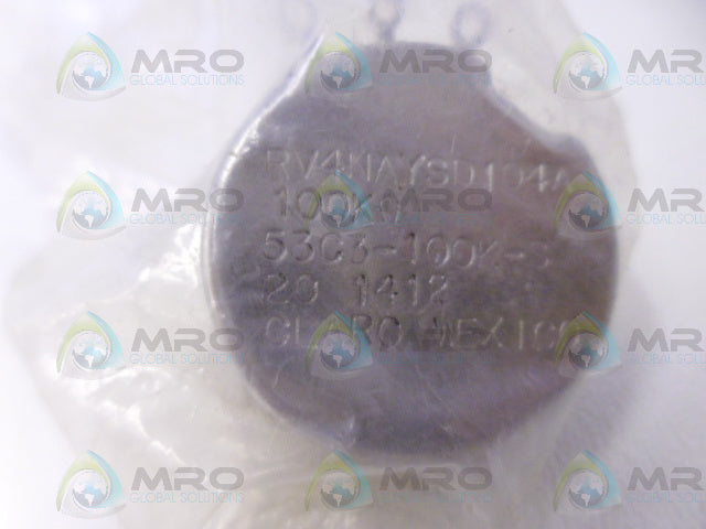 CLAROSTAT RV4NAY5D104A 53C3-100K-3 POTENTIOMETER 100K OHMS *NEW NO BOX*