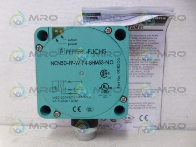 PEPPERL+FUCHS NCN50-FP-W-P4-BHMS3-NO 908506 SENSOR *NEW IN BOX*