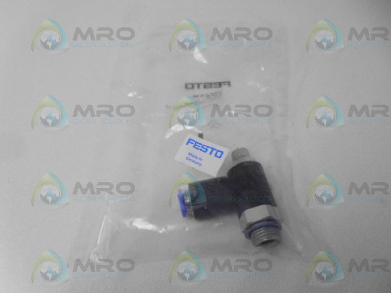 FESTO GRLA-1/4-QS-8-RS-B ONE-WAY FLOW CONTROL VALVE * NEW IN FACTORY BAG *