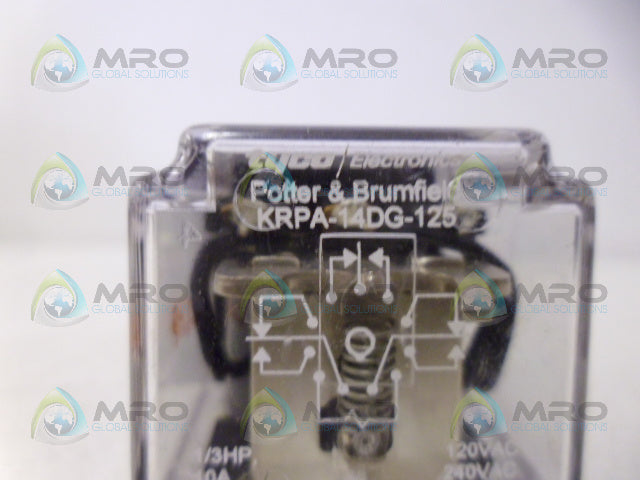 POTTER & BRUMFIELD KRPA-14DG-125 RELAY 24VDC *NEW NO BOX*