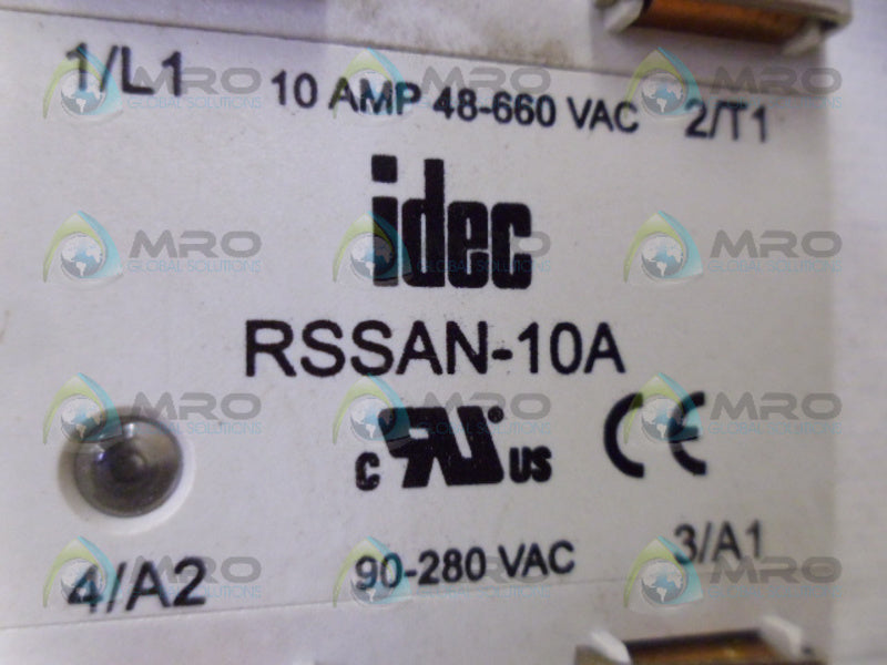 IDEC RSSAN-10A SOLID STATE RELAY 10A *NEW NO BOX*