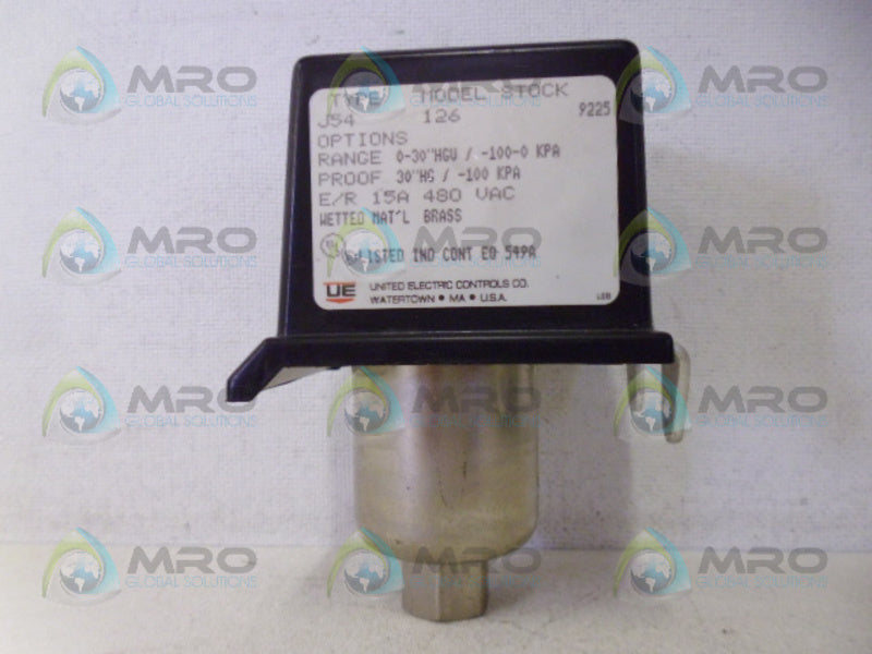 UNITED ELECTRIC J54-126 PRESSURE SWITCH *NEW NO BOX*