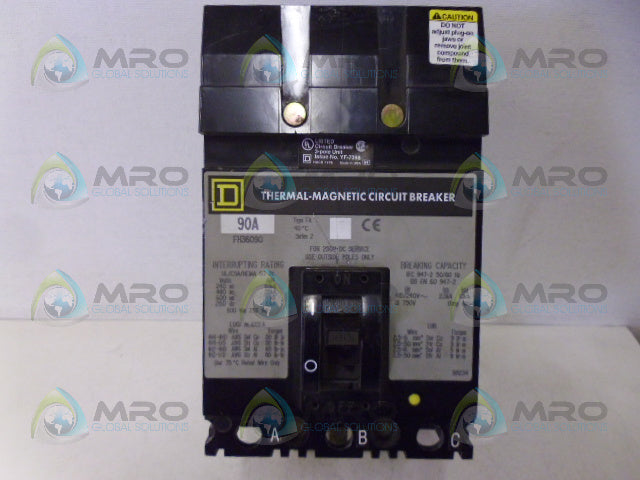 SQUARE D FH36090 CIRCUIT BREAKER 3POLE 90A *NEW NO BOX*