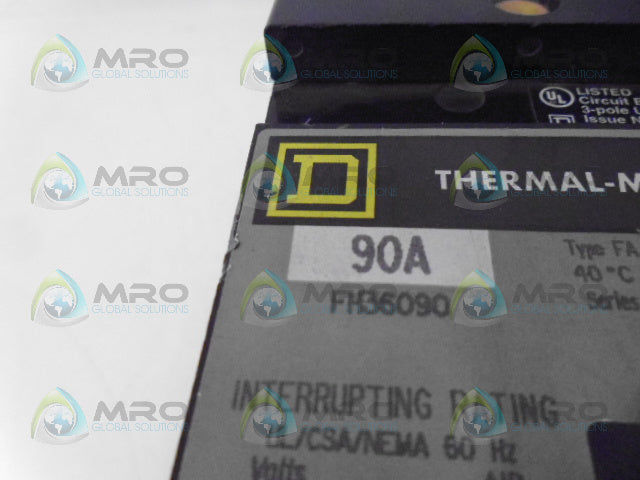 SQUARE D FH36090 CIRCUIT BREAKER 3POLE 90A *NEW NO BOX*