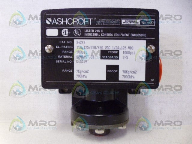 ASHCROFT B424B PRESSURE SWITCH 100 PSI *NEW IN BOX*