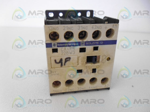 TELEMECANIQUE CA4KN22BW3 CONTROL RELAY *USED*