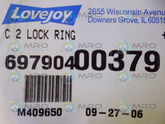 LOVEJOY 69790400379 C2 LOCK RING *NEW IN FACTORY BAG*