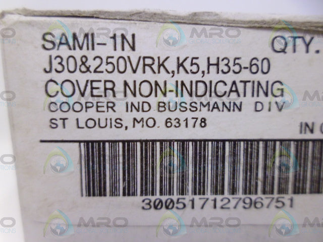 COOPER SAMI-1N FUSE COVERS *NEW IN BOX*