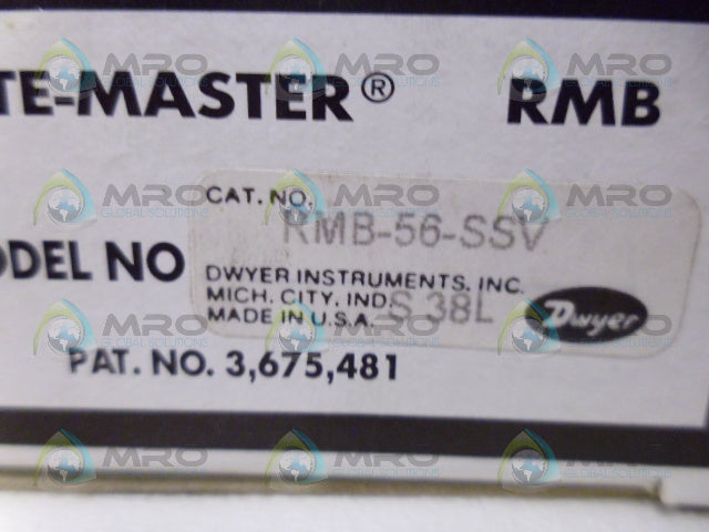 DWYER RMB-56-SSV RATE METER *NEW IN BOX*