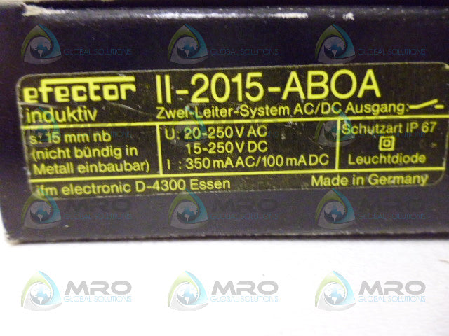 IFM EFECTOR II-2015-ABOA INDUCTIVE PROXIMITY SENSOR *NEW IN BOX*