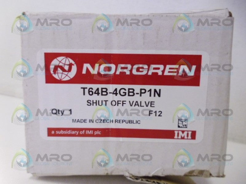NORGREN T64B-4GB-P1N SHUT OFF VALVE *NEW IN BOX*