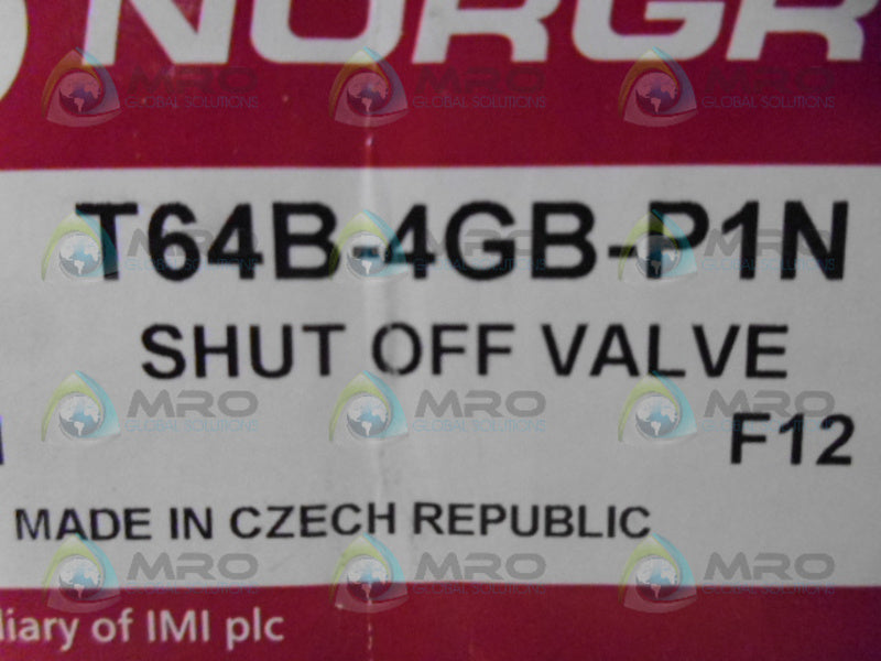 NORGREN T64B-4GB-P1N SHUT OFF VALVE *NEW IN BOX*