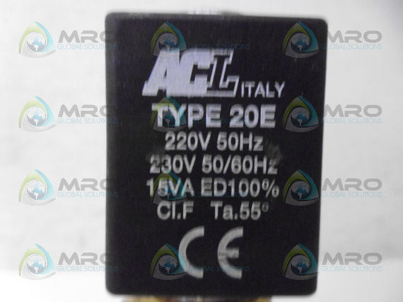 ACL TYPE 20E SOLENOID VALVE COIL *NEW NO BOX*