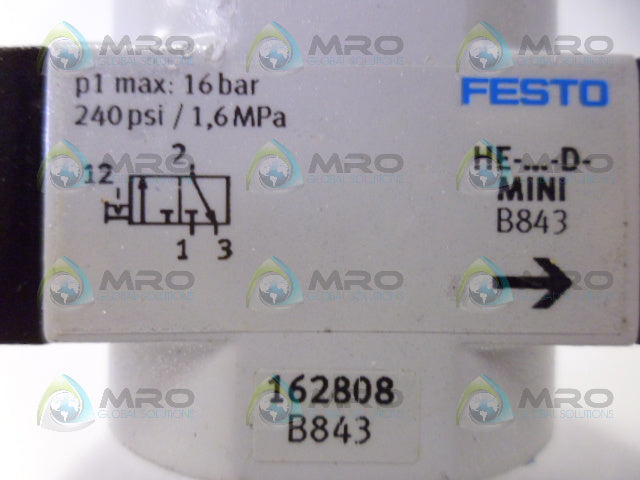 FESTO 162808 B843 START VALVE *NEW NO BOX*