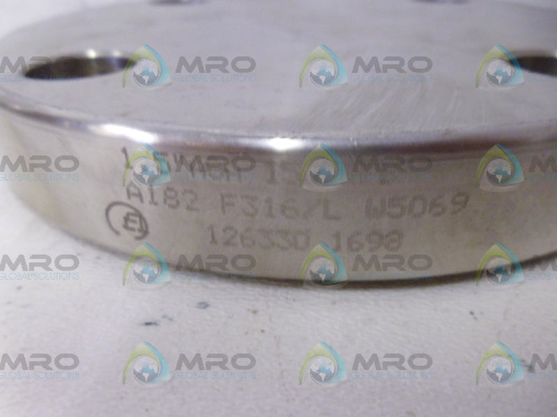 INDUSTRIAL MRO 126330 1698 W5069 1.5" STAINLESS STEEL FLANGE *NEW NO BOX*