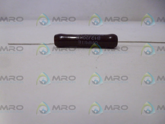 OHMITE B12J20KE 12W WIREWOUND RESISTOR *NEW NO BOX*