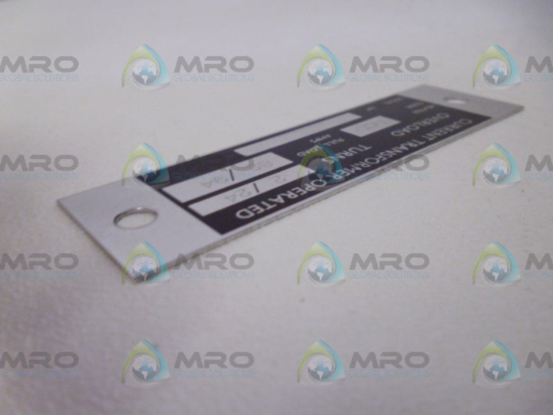 INDUSTRIAL MRO MCD CURRENT TRANSFORMER PLATE ONLY *NEW NO BOX*