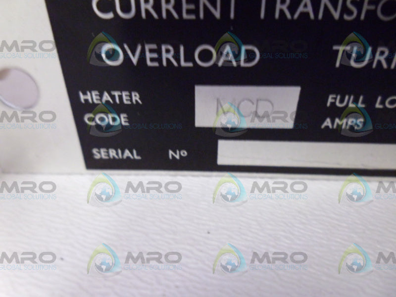 INDUSTRIAL MRO MCD CURRENT TRANSFORMER PLATE ONLY *NEW NO BOX*