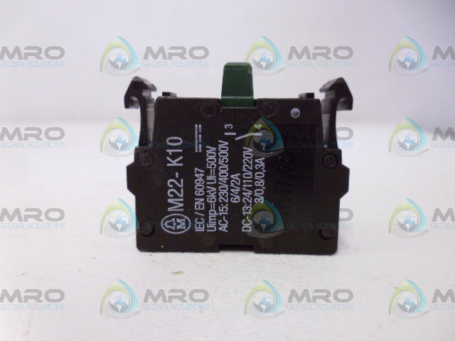 KLOCKNER MOELLER M22-K10 CONTACT BLOCK *NEW NO BOX*