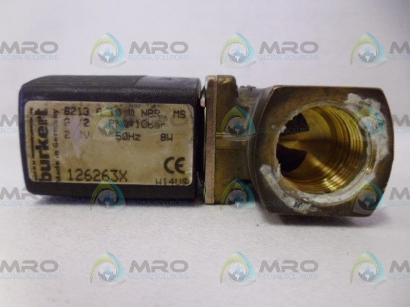 BURKERT 6213-A-10.0-NBR-MS SOLENOID WATER VALVE 0-10BAR *NEW NO BOX*