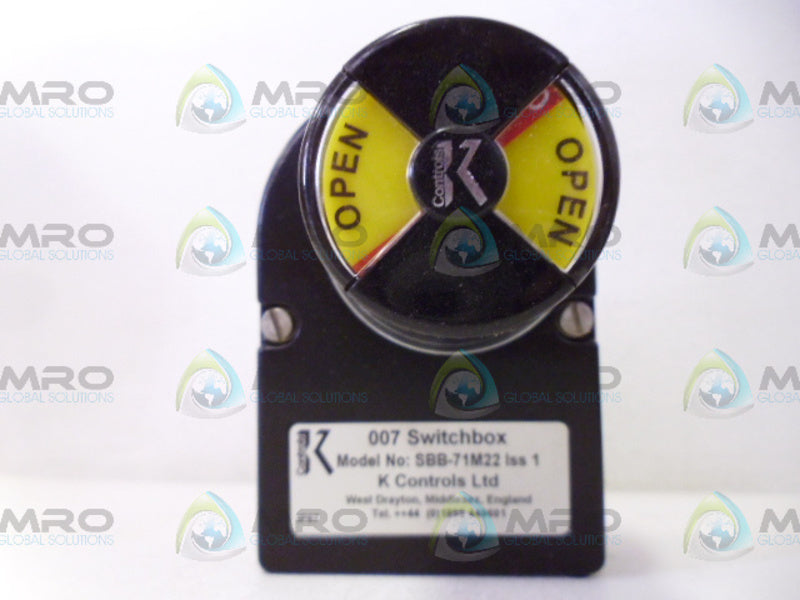 K CONTROLS SBB-71M22 SWITCHBOX *NEW NO BOX*
