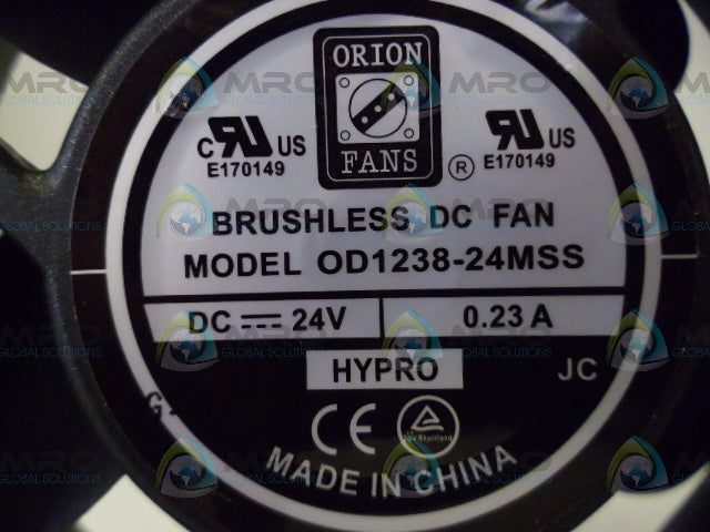 ORION OD1238-24MSS 24V .23A BRUSHLESS DC FAN *NEW NO BOX*