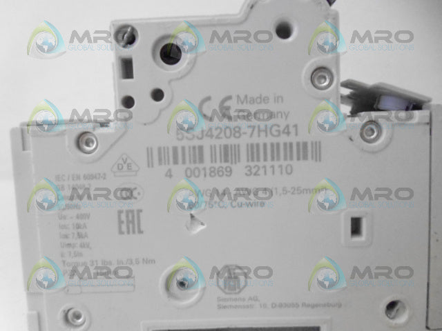 SIEMENS 5SJ4208-7HG41 CIRCUIT BREAKER 2P 8A *NEW NO BOX*