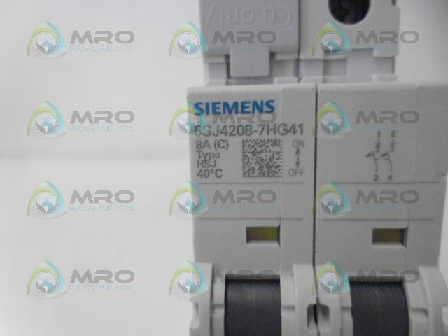 SIEMENS 5SJ4208-7HG41 CIRCUIT BREAKER 2P 8A *NEW NO BOX*