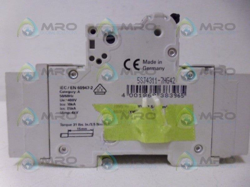 SIEMENS 5SJ4311-7HG42 CIRCUIT BREAKER 3P 4A *NEW NO BOX*