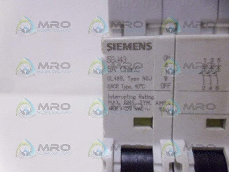 SIEMENS 5SJ4311-7HG42 CIRCUIT BREAKER 3P 4A *NEW NO BOX*