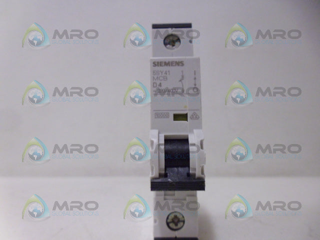 SIEMENS 5SY4104-8 CIRCUIT BREAKER 1P 4A *NEW NO BOX*