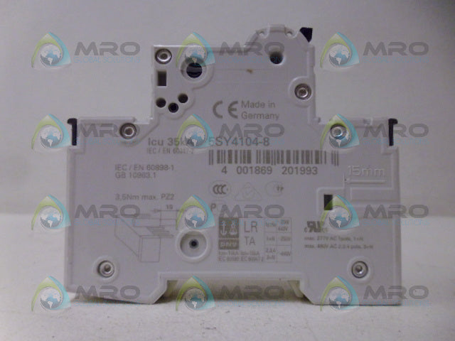 SIEMENS 5SY4104-8 CIRCUIT BREAKER 1P 4A *NEW NO BOX*