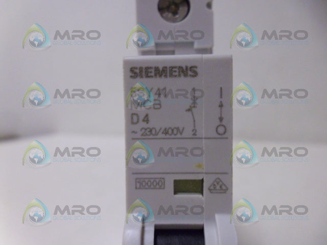 SIEMENS 5SY4104-8 CIRCUIT BREAKER 1P 4A *NEW NO BOX*