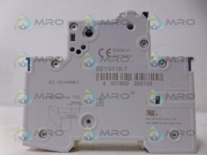 SIEMENS 5SY4118-7 CIRCUIT BREAKER 1P 15A *NEW NO BOX*