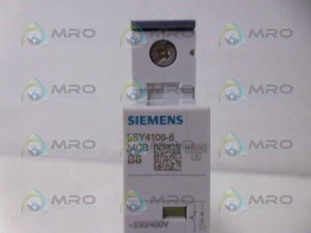 SIEMENS 5SY4106-6 CIRCUIT BREAKER 1P 6A *NEW NO BOX*