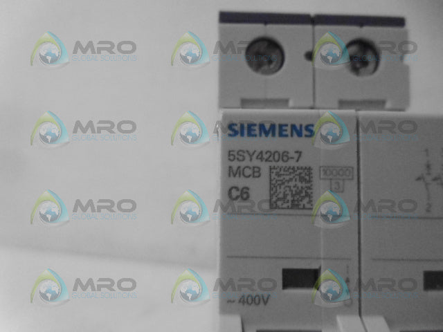 SIEMENS 5SY4206-7 CIRCUIT BREAKER 2P 6A *NEW NO BOX*