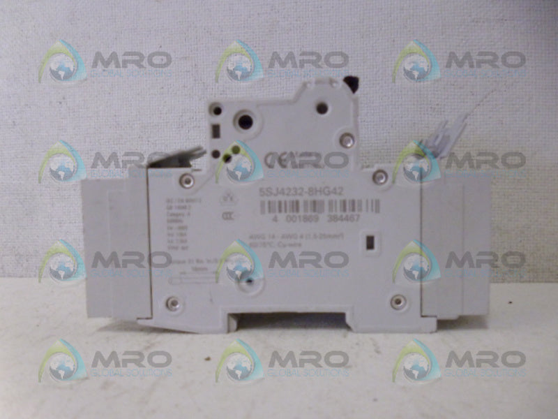 SIEMENS 5SJ4232-8HG42 CIRCUIT BREAKER 2P 32A *NEW NO BOX*