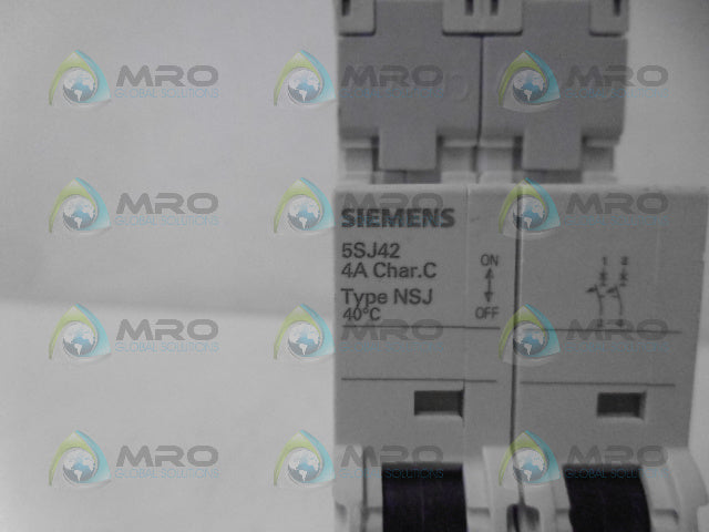 SIEMENS 5SJ4204-7HG42 CIRCUIT BREAKER 2P 4A *NEW NO BOX*