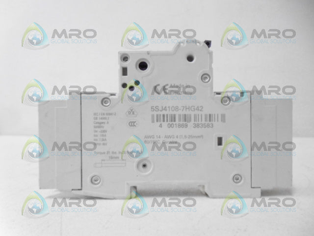 SIEMENS 5SJ4108-7HG42 CIRCUIT BREAKER 1P 8A *NEW NO BOX*