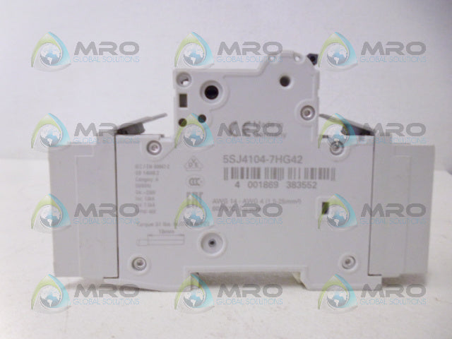 SIEMENS 5SJ4104-7HG42 CIRCUIT BREAKER 1P 4A *NEW NO BOX*