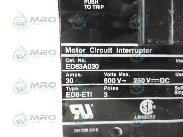 SIEMENS ED63A030 CIRCUIT BREAKER 30A *NEW NO BOX*